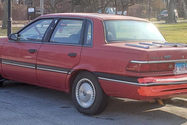 [Mercury Topaz] spotted in Chicago Illinois, besides the taped bumper, this is a very clean example