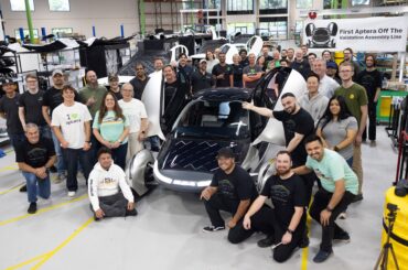 Aptera completes first solar electric vehicle off validation assembly line