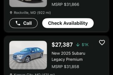 Lot of Subaru Legacy models selling for under 30k. Obviously, they are discontinuing them, but it feels like a steal. Am I wrong?
