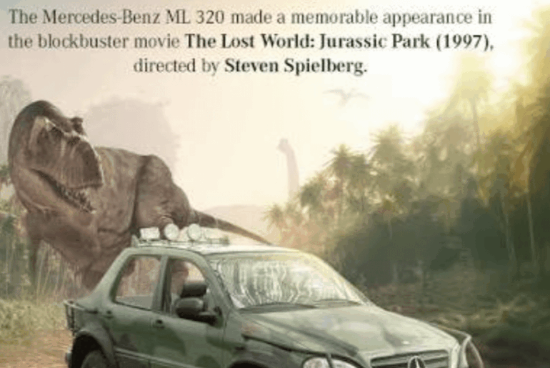 This movie & Mercedes sole handly started the suv craze