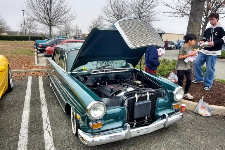 An LSx swapped classic Mercedes "Heckflosse"