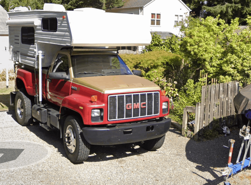 Short bed, single cab, gas engine GMC TopKick pickup conversion, official car of?