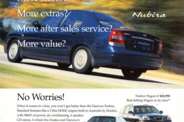 2001 Daewoo Nubira the official car of?
