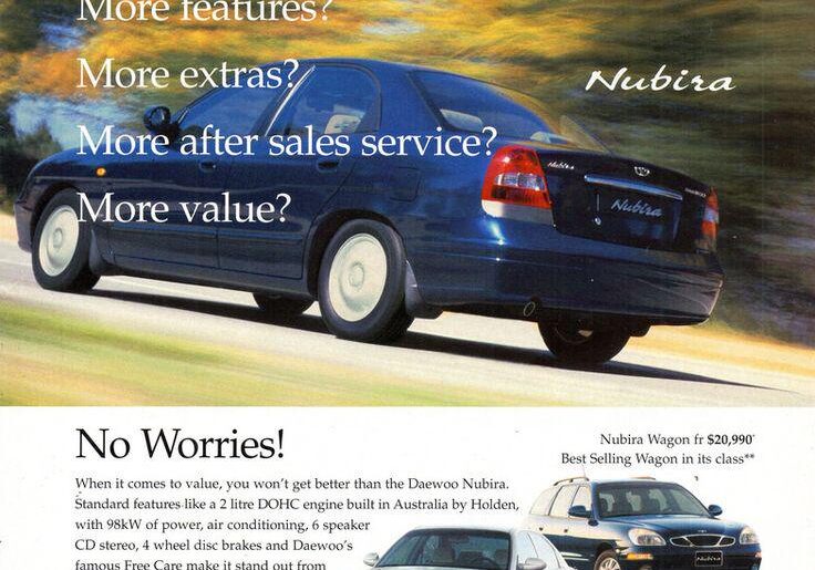 2001 Daewoo Nubira the official car of?