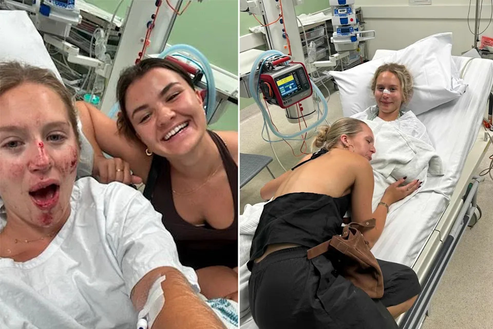 Holly in hospital right after the e-bike collision.