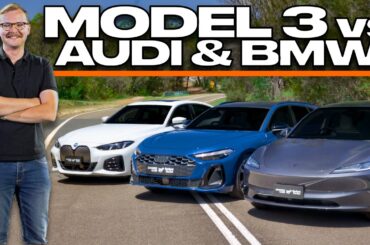 Premium Sedan Comparison (Bonus Wagon!): Model 3 vs BMW i4 vs Audi A5 Hybrid