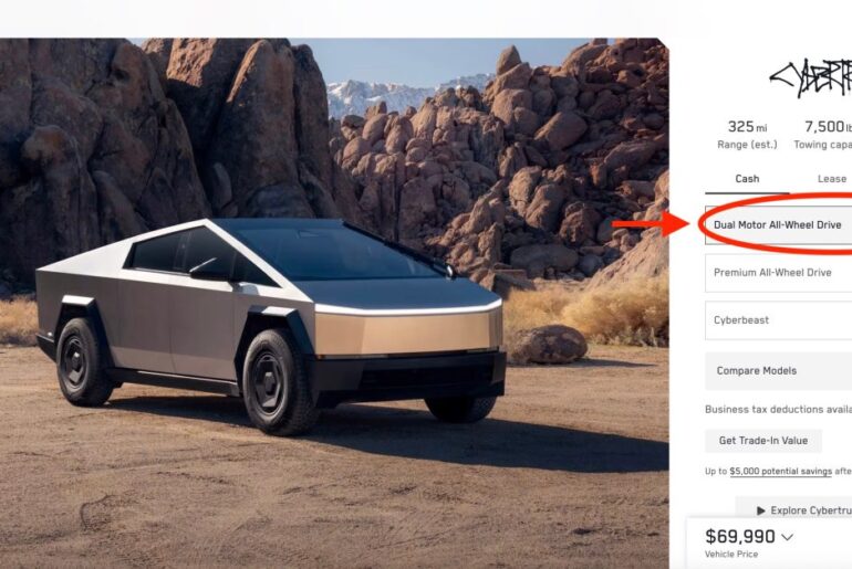 Tesla increases Cybertruck AWD price to $70,000 after creating artificial urgency