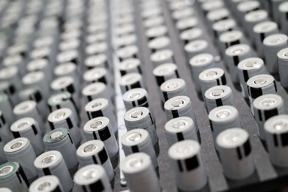 Battery cells designed by French manufacturer VoltR (AFP via Getty)