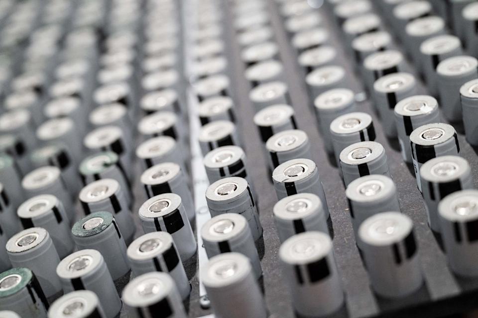 Battery cells designed by French manufacturer VoltR (AFP via Getty)