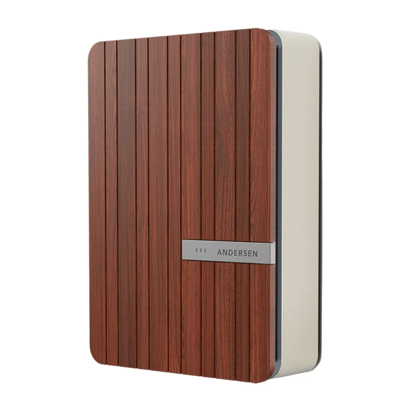 Andersen French Walnut & Putty Stone EV charger.