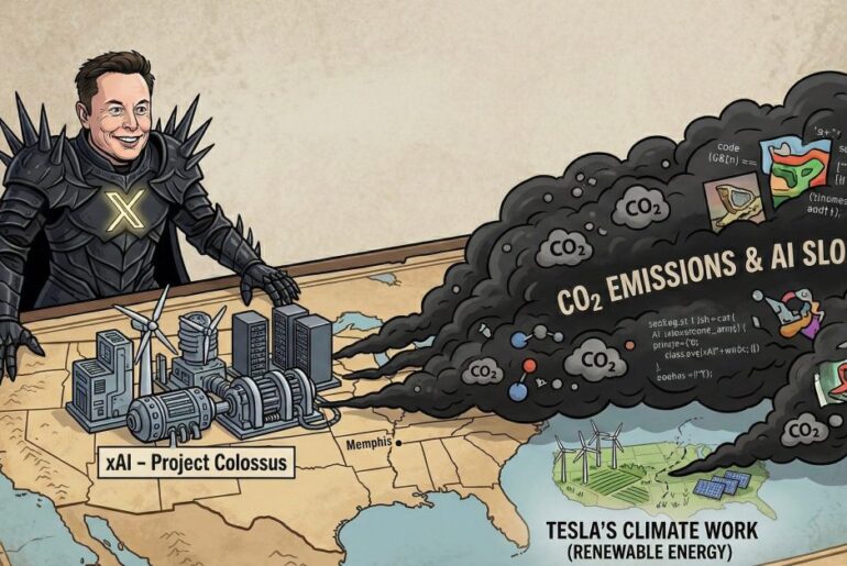 Elon Musk's xAI is undoing Tesla's climate work all in the name of AI slop
