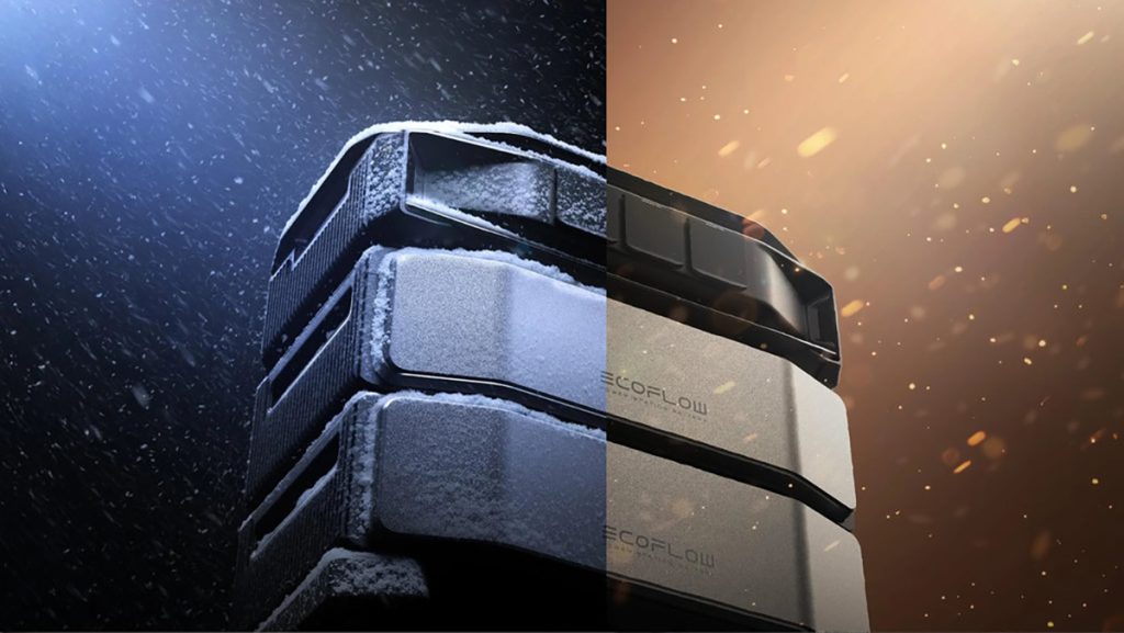 EcoFlow DELTA Pro Ultra X power station in snow and heat