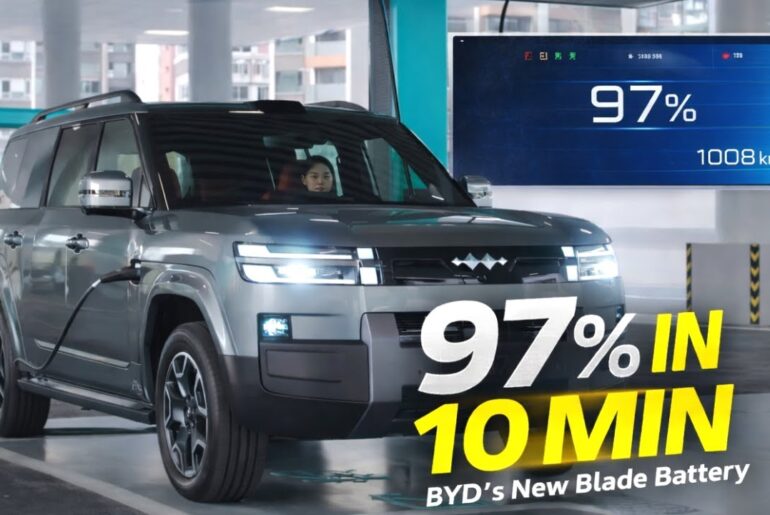 BYD Shows Insane 5 Minute Charging with New Blade Battery