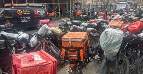 Persistent E-bike Clutter Challenges East Village Neighborhood
