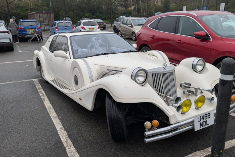 Spotted Jeremy Clarksons former [Mitsuoka Le Seyde] from the grand tour Euro Crash special