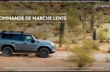 Connaissez votre Lexus | Commande de marche lente