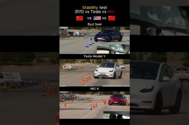 Stability Test : Tesla vs BYD vs MG !!!