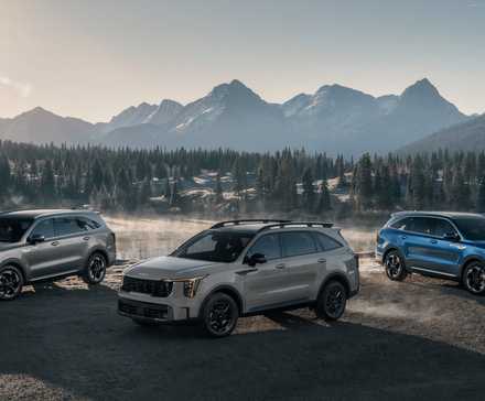 2025 Kia Sorento line-up three shot