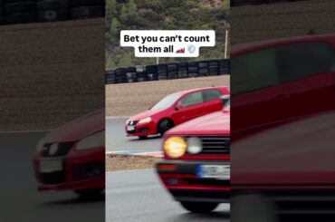 A track full of legends. How many GTIs can you spot? 👀 #Volkswagen #50YearsofGTI #GTI50