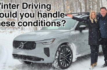 Driving on a frozen lake! // 2026 Volvo Winter Drive in Canada