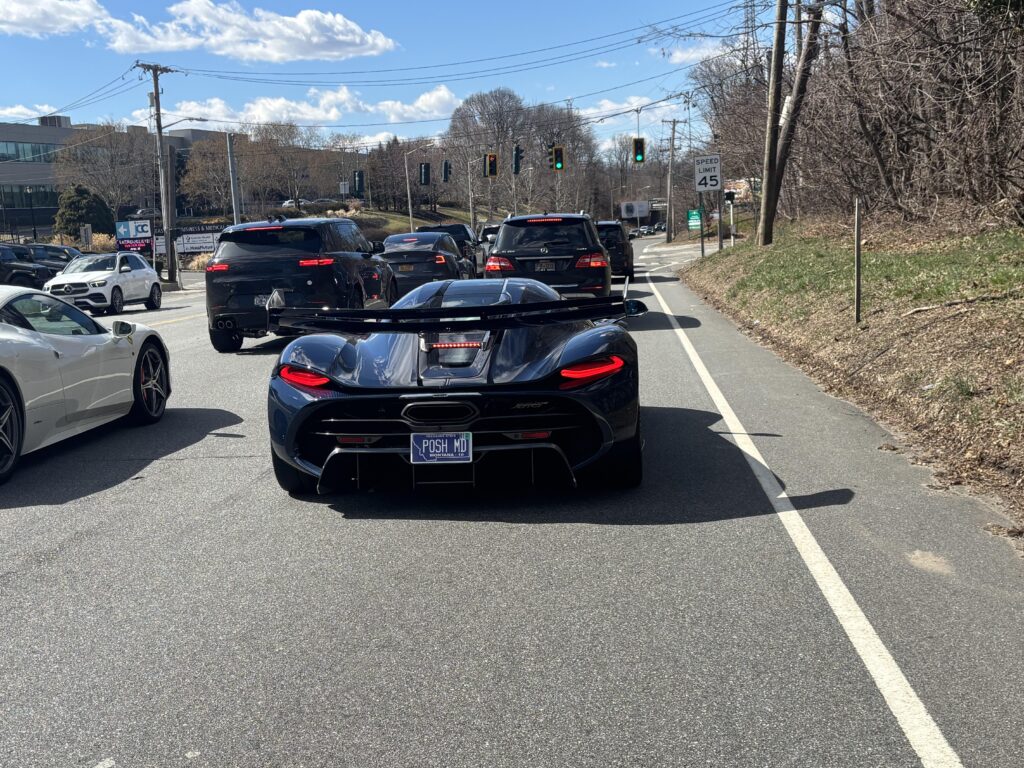 [Koenigsegg Jesko] in the wild today on Long Island. He even did a light pull for us.