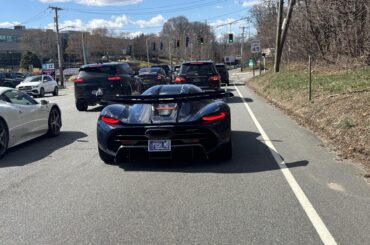 [Koenigsegg Jesko] in the wild today on Long Island. He even did a light pull for us.