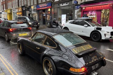 [Porsche 911 - Singer] in rainy London