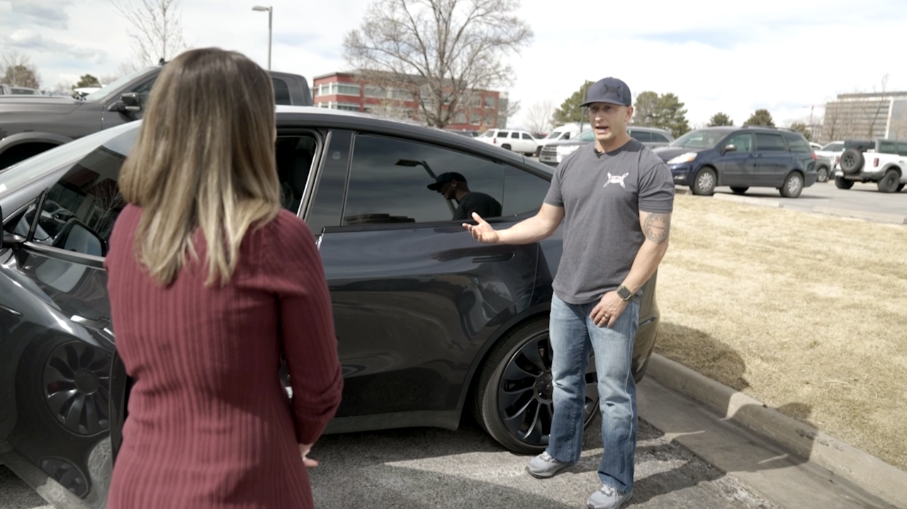 Colorado firefighter Paul Shoemaker and Jenn Kovaleski