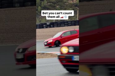 How many GTIs can you spot? A track full of legends - every generation, one heartbeat: GTI.