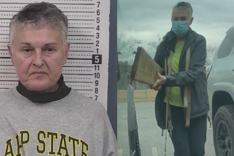 Woman caught using board with nails to damage Tesla Cybertruck in Caldwell County, sheriff says