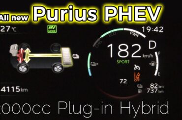 (2023y)  PRIUS PHEV  , acceleration test. Japan specification.up to max speed.Plug-in Hybrid
