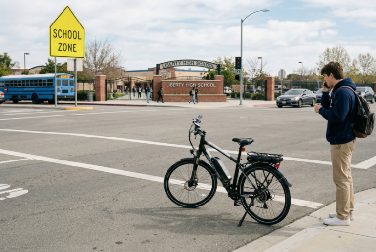 Authorities Urge Caution After E-Bike Rider Struck Near Liberty High, Days After Temecula Crash