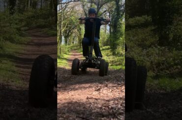 EMERGENCY BRAKING WITH THE VEEHOP SCOOTER #offroad  #electricvehicle  #veehop  #forest  #asmr