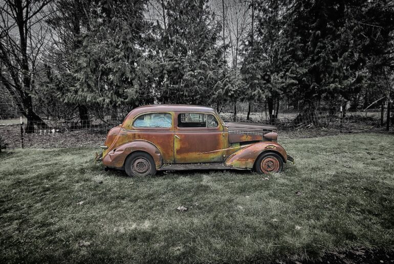 1938 Chevrolet Yard Art [4032 x 2268] [OC]