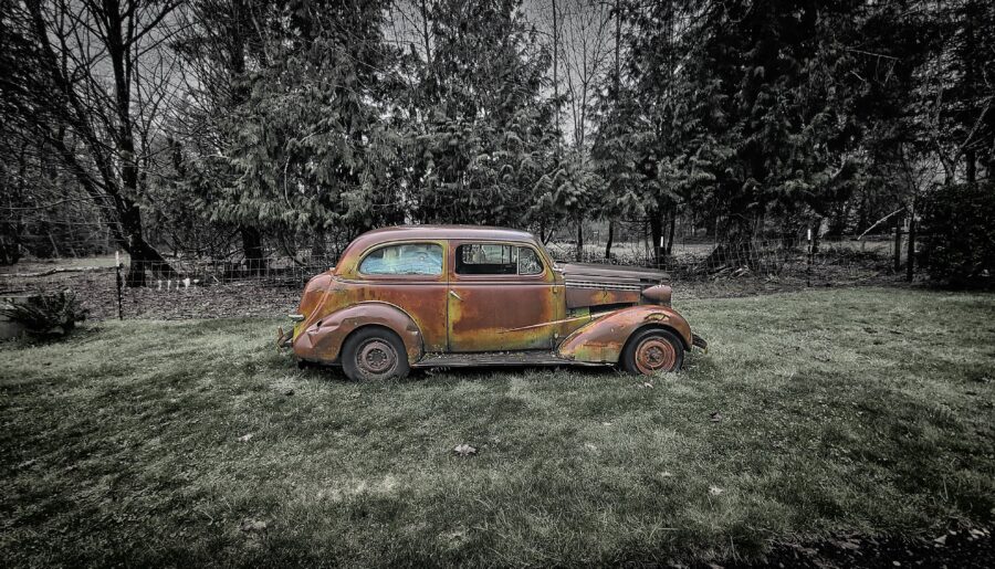 1938 Chevrolet Yard Art [4032 x 2268] [OC]