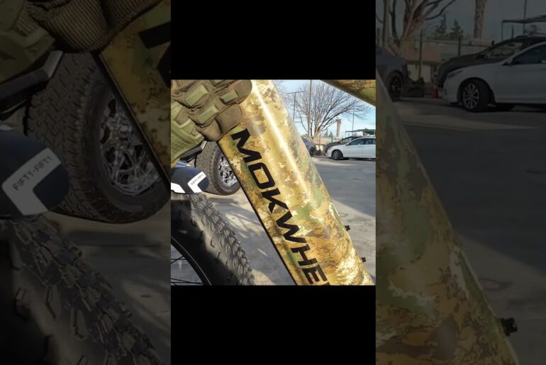 Meet The 2026 Mokwheel Basalt Camouflaged E-bike #asmrdriving #camobikershorts
