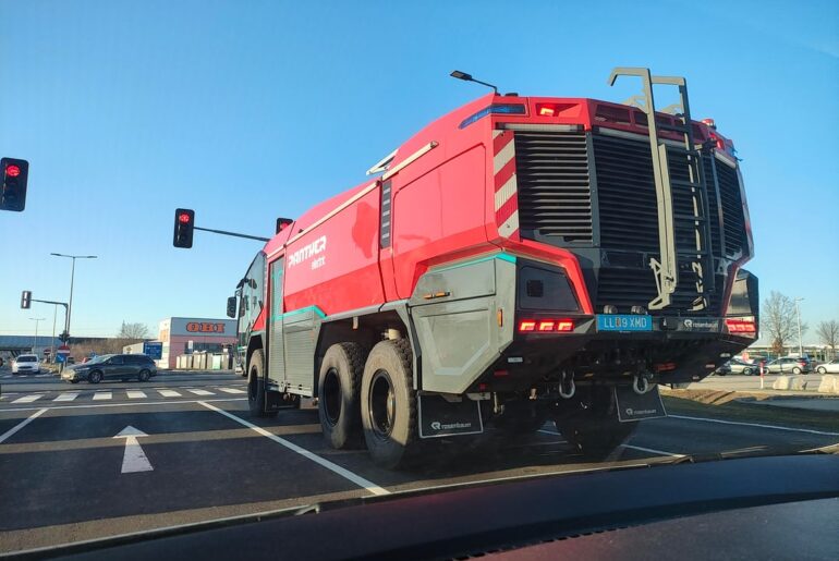 [Rosenbauer Panther electric 6x6] Lauch Start - on the way home 😂