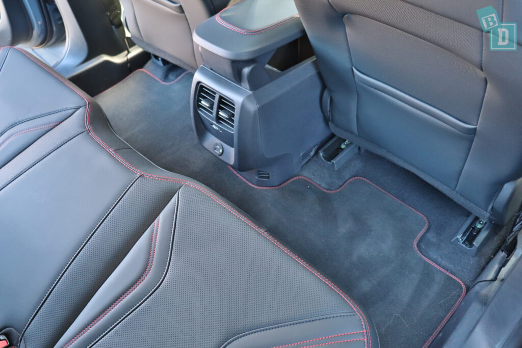 Flat rear footwell in the Ford Mustang Mach-E