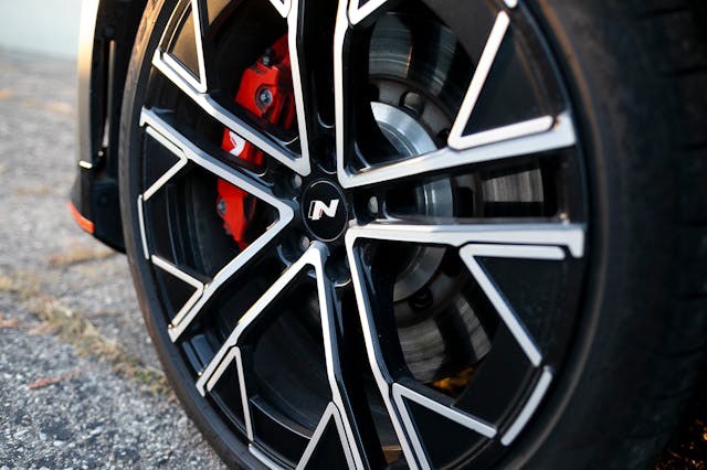 2025 Hyundai Ioniq 5 N wheel tire brake closeup