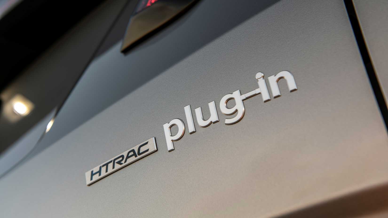 Close-up shot of a 2025 Hyundai Tucson Plug-In Hybrid Badge 