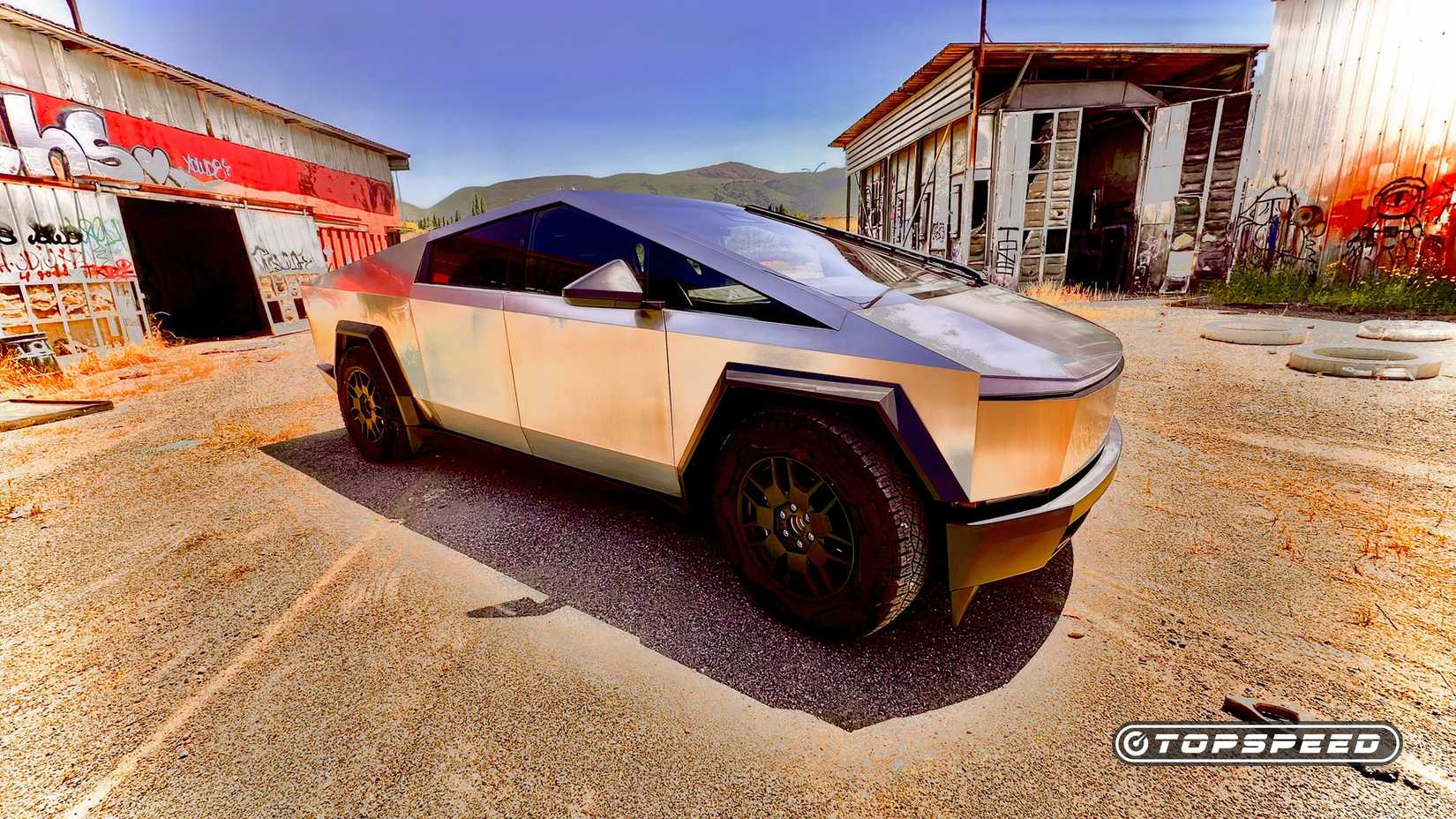 2025 Tesla Cybertruck In Mad Max Style Compound