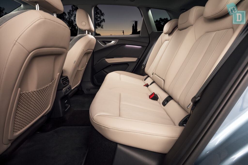 Rear legroom in the Audi Q4 E-Tron electric SUV