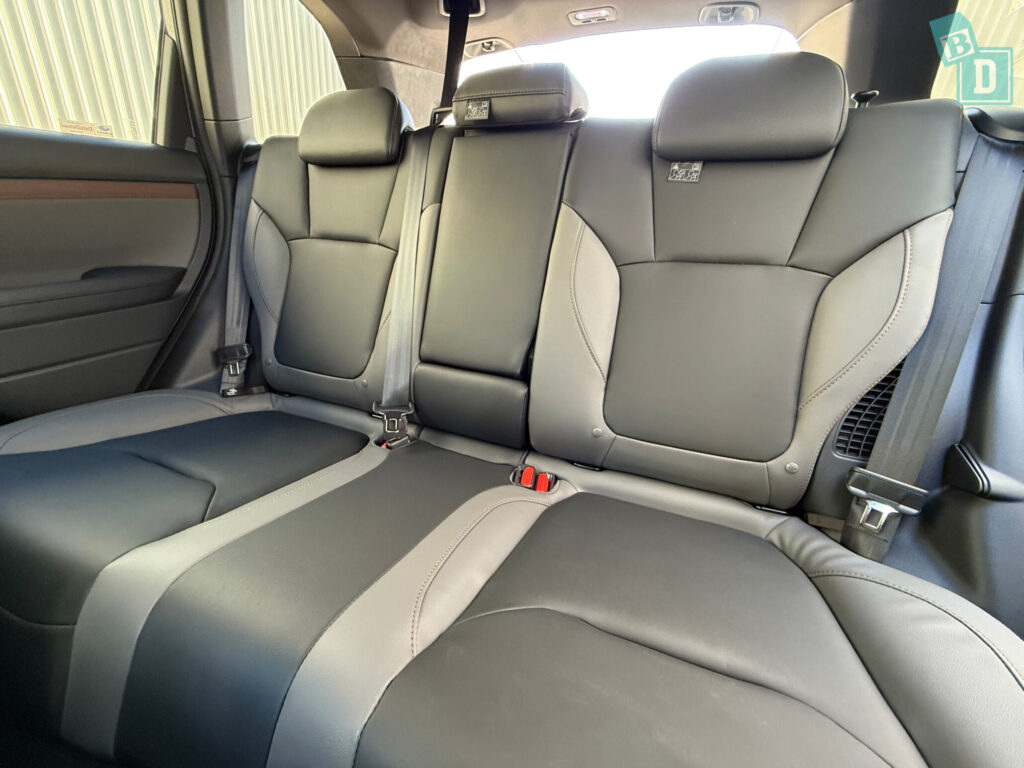 Rear seat kick room in the Subaru Forester medium SUV