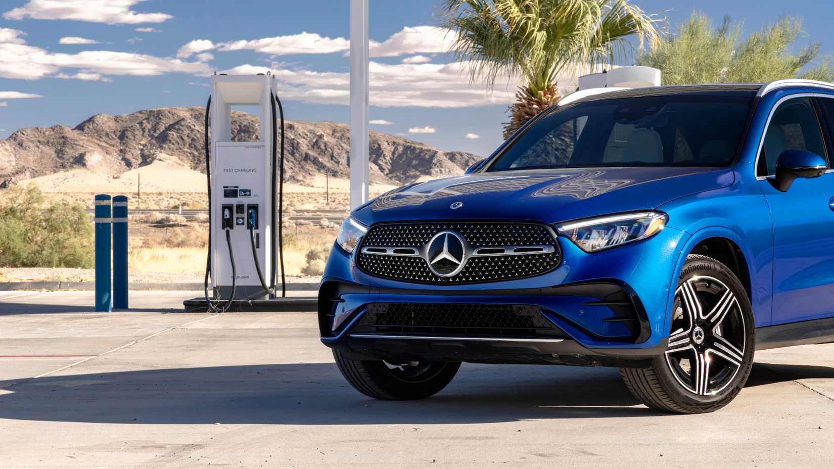 2025 Mercedes GLC 350e Exterior Parked At Charging Station