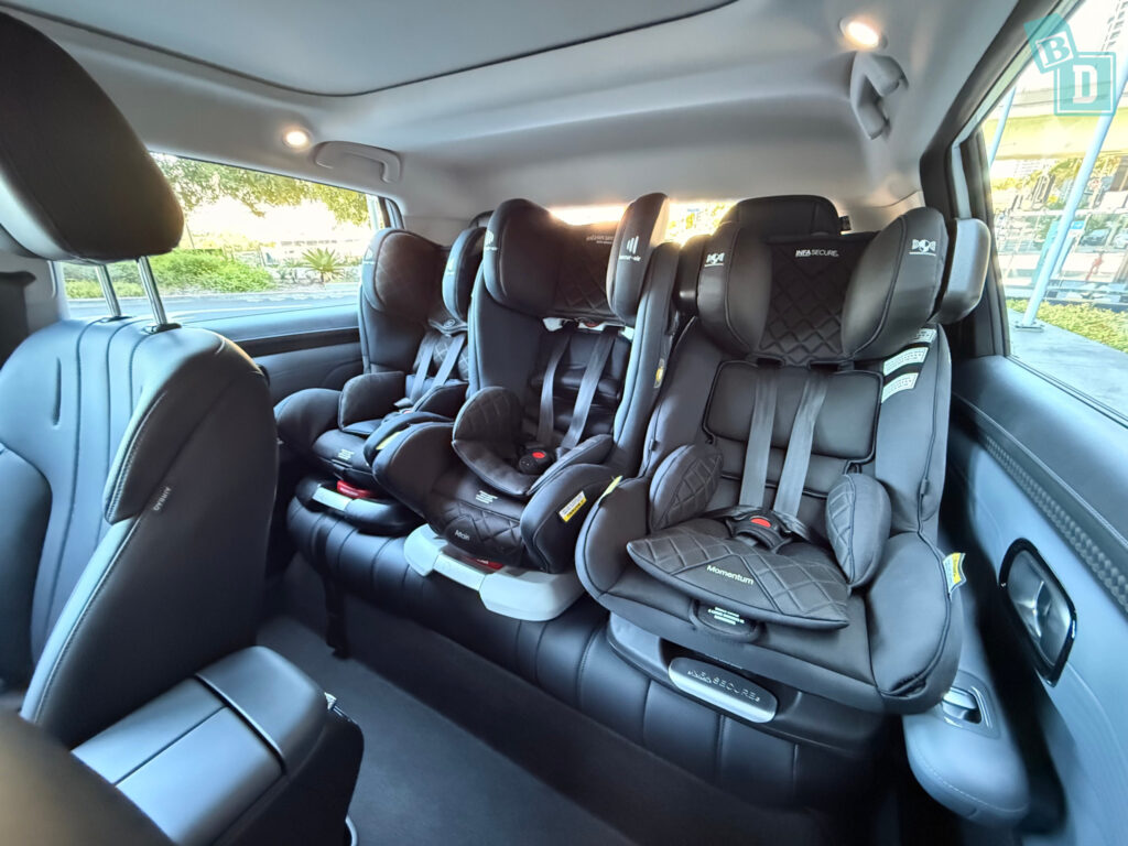 2026 GAC Aion UT three child seats installed across rear bench