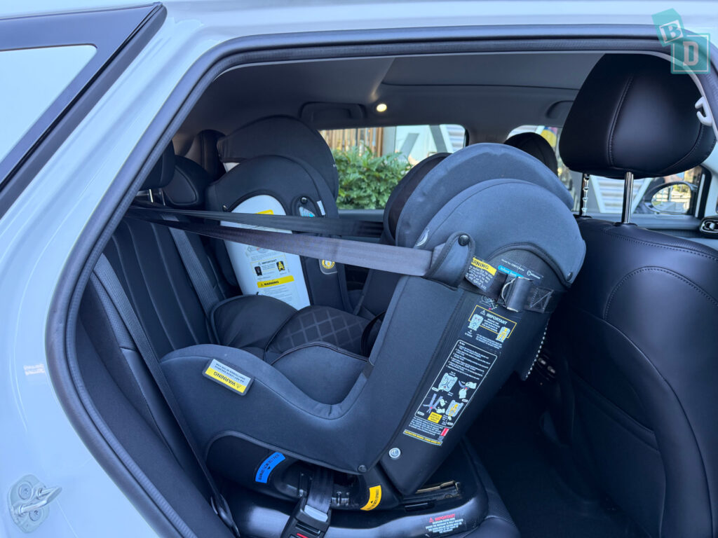 2026 GAC Aion UT legroom with rear-facing child seat installed
