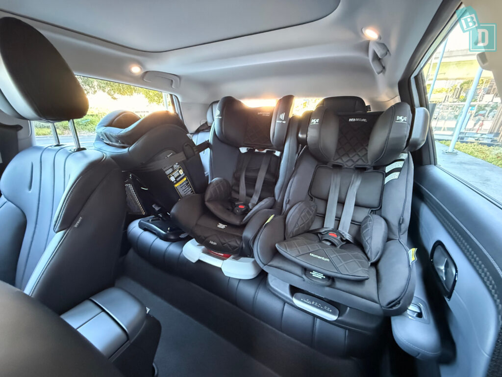 Rear door grab handle and interior light