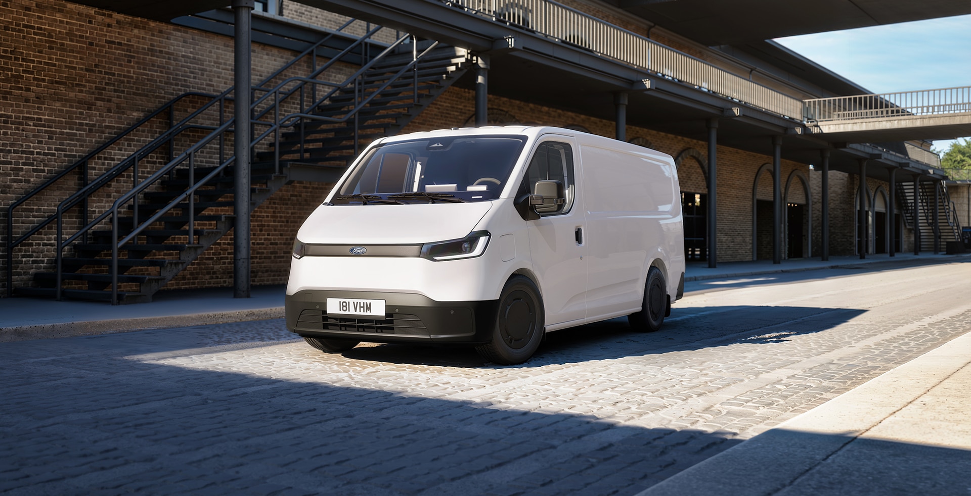 Side view of Ford Pro's Transit City L1H1 van