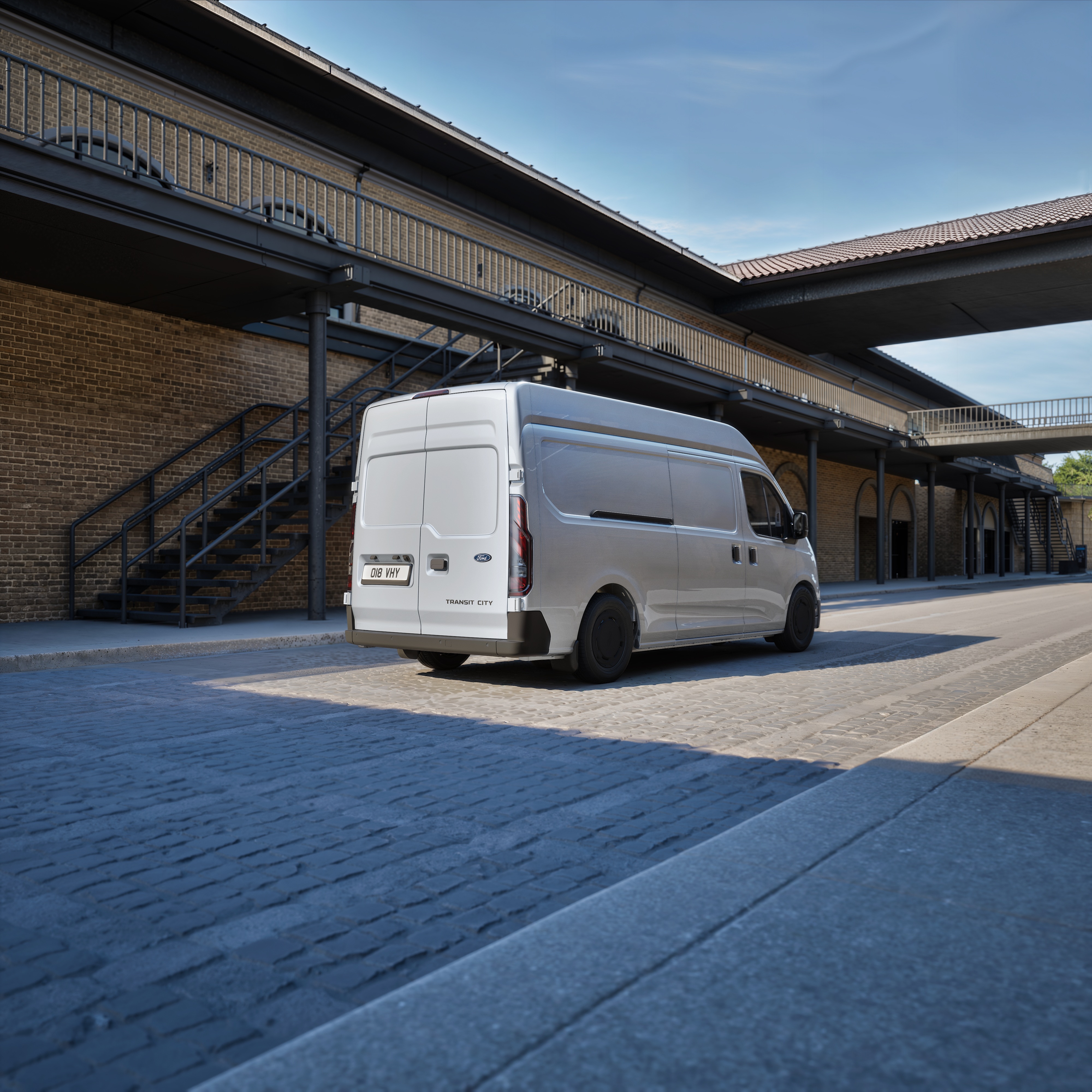 Rear view of Transit City L2H2 in regenerated industrial area