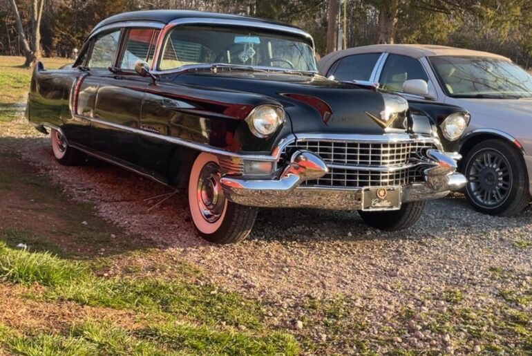 Finally did it and got the wide white walls definitely changed the look. (1955 Cadillac S62)